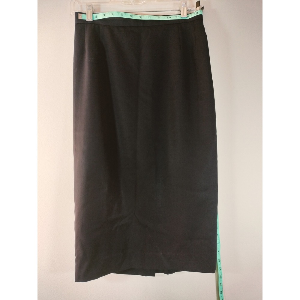 Ansley for Parisian Vintage Navy Pencil Skirt Midi Lined (Made in USA)